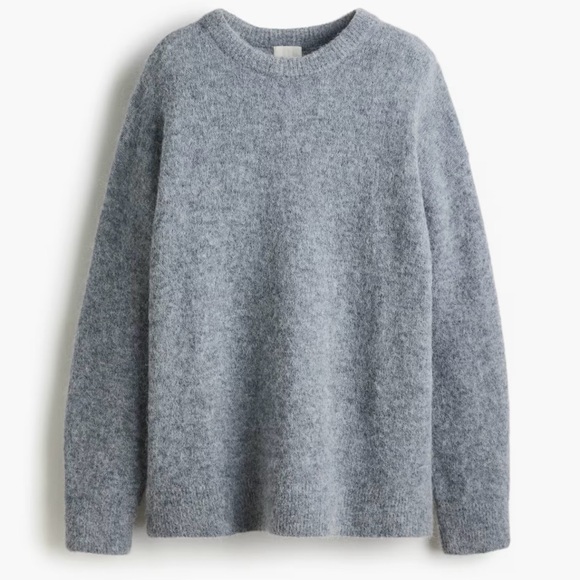 H&M PREMIUM COLLECTION OVERSIZED ALPACA-BLEND SWEATER Sz SMALL NWT - Picture 3 of 6